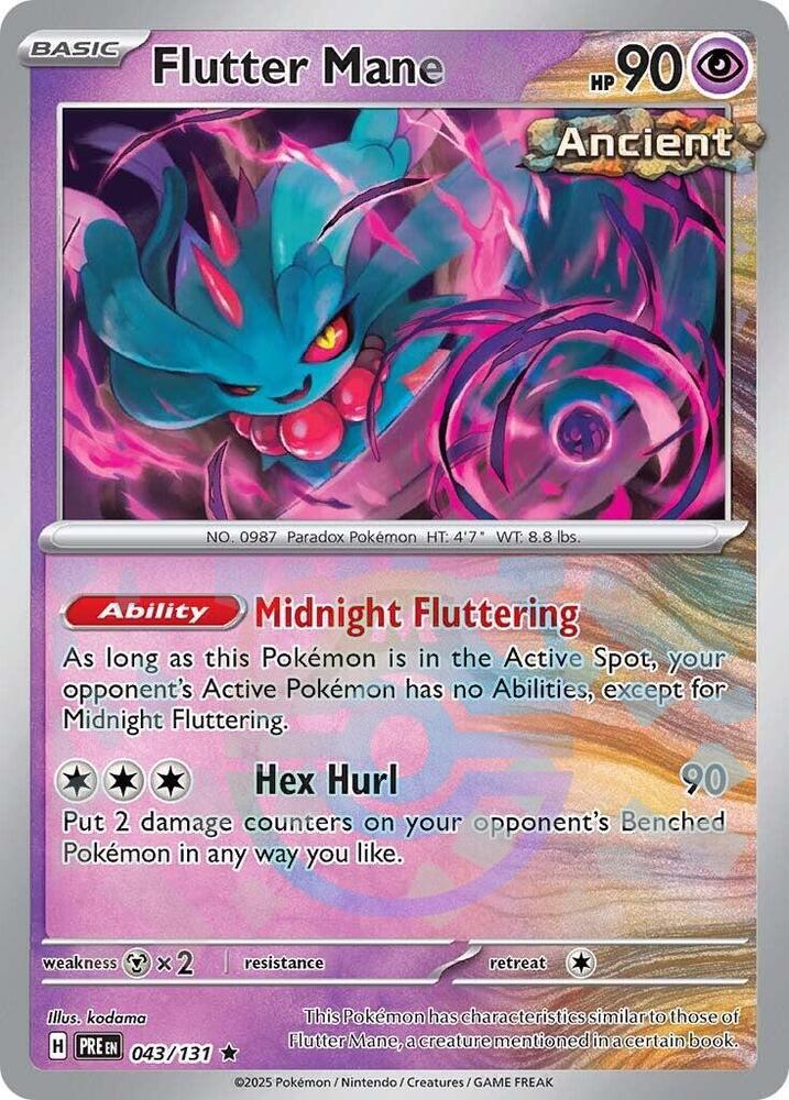 Flutter Mane (Master Ball Pattern) - 043/131 - Prismatic Evolutions - Holo - Card Cavern