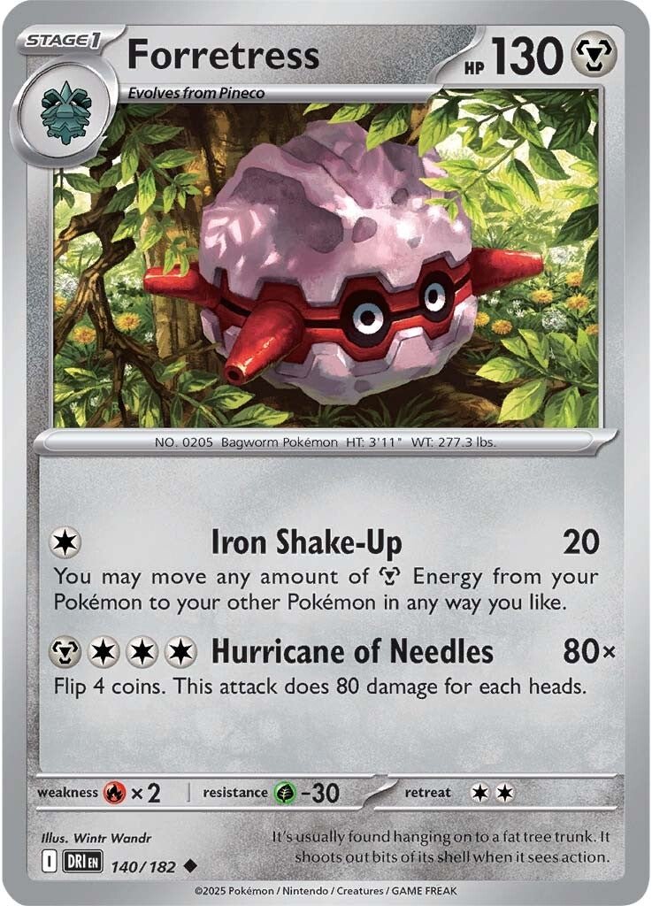 Forretress - 140/182 - Destined Rivals - Card Cavern