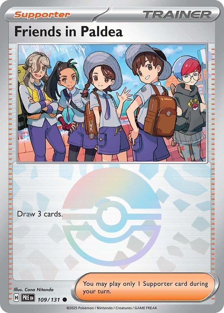 Friends in Paldea (Poke Ball Pattern) - 109/131 - Prismatic Evolutions - Holo - Card Cavern