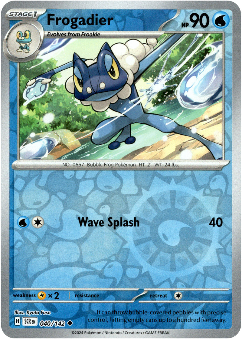 pokemon card frogadier Pokemon Trading Card Game Stellar Crown Uncommon Frogadier #40