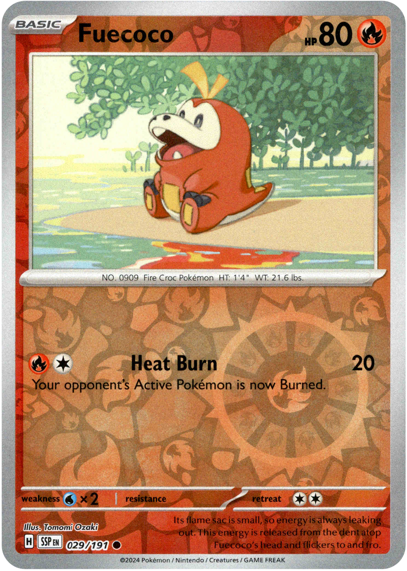 Pokemon Trading Card Game Surging Sparks Common Fuecoco #29 Pokemon Trading Card Game Surging Sparks Common Fuecoco #29