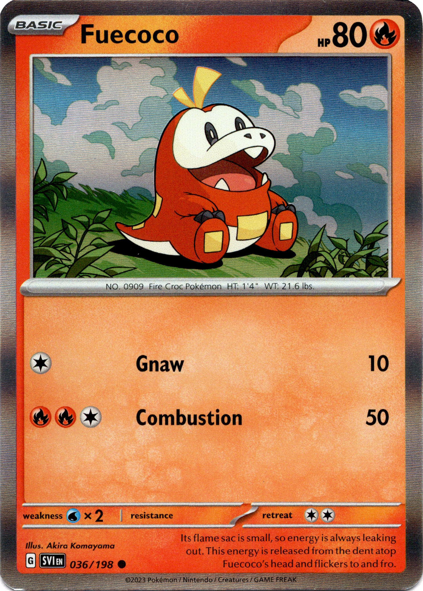 Fuecoco - 036/198 - Scarlet & Violet - Holo - Card Cavern