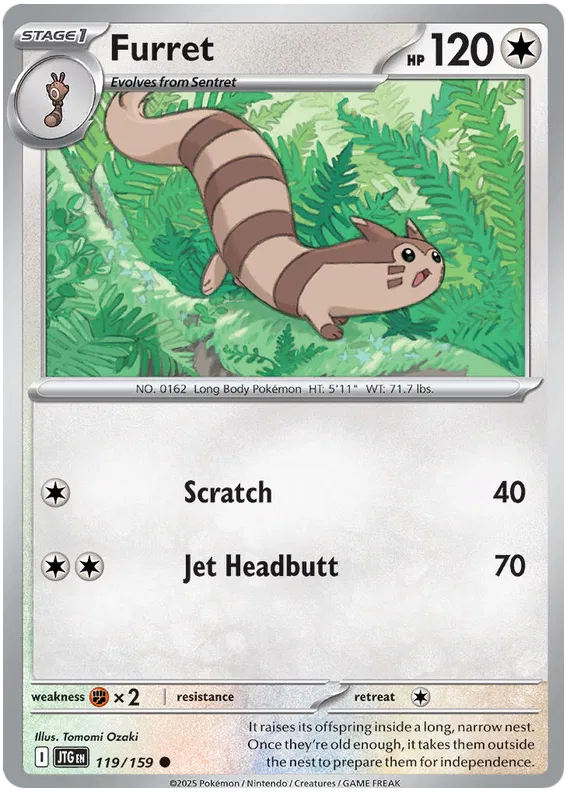 Furret - 119/159 - Journey Together - Card Cavern