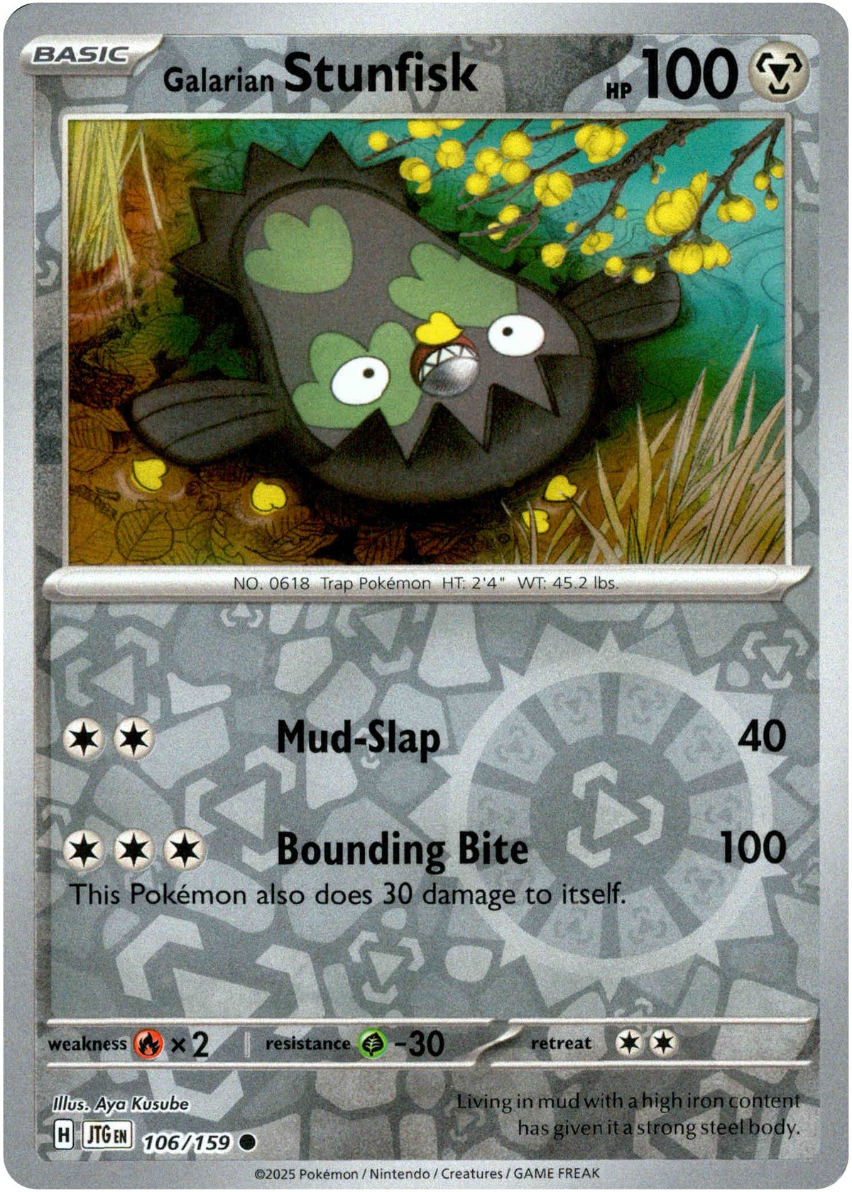 Galarian Stunfisk - 106/159 - Journey Together - Reverse Holo - Card Cavern