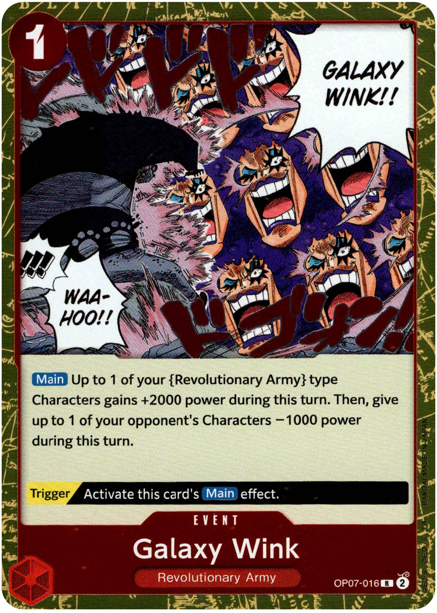 Galaxy Wink - OP07-016R - 500 years in the Future - Foil - Card Cavern
