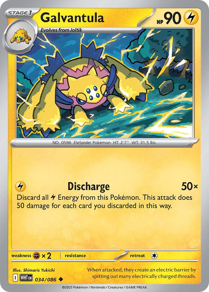 Galvantula - 034/086 - White Flare - Card Cavern