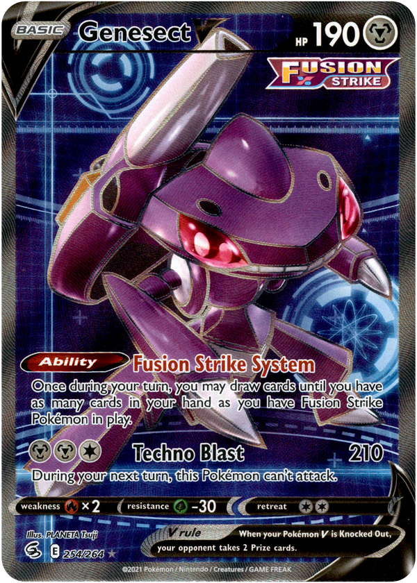 Genesect V Full Art - 254/264 - Fusion Strike - Holo - Card Cavern