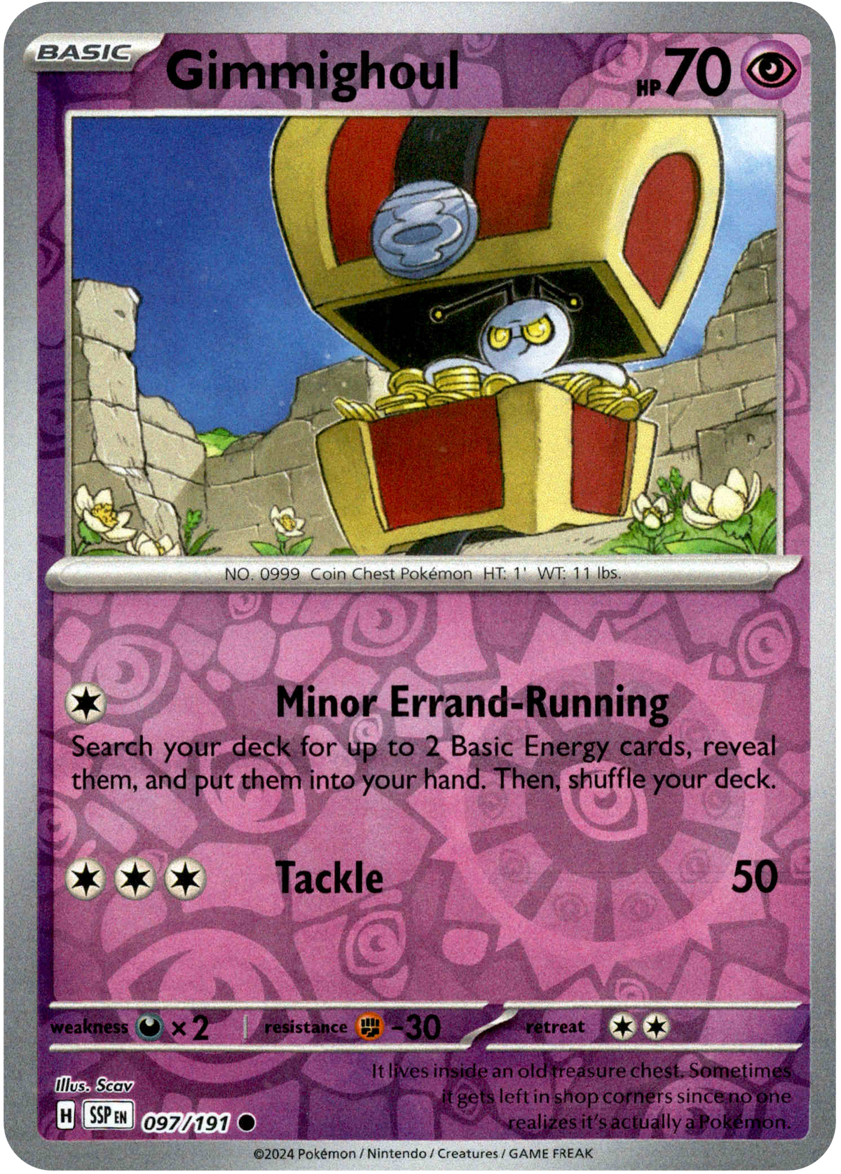 Gimmighoul - 097/191 - Surging Sparks - Reverse Holo - Card Cavern