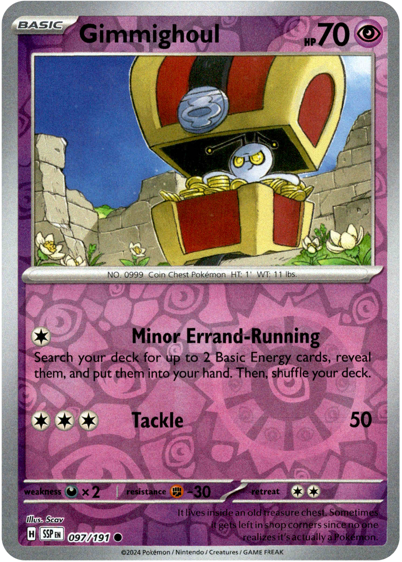 gimmighoul pokemon card value - 198/182 - Paradox Rift - Illustration Rare Paradox Rift Singles Paradox rift gimmighoul reverse Pokemon