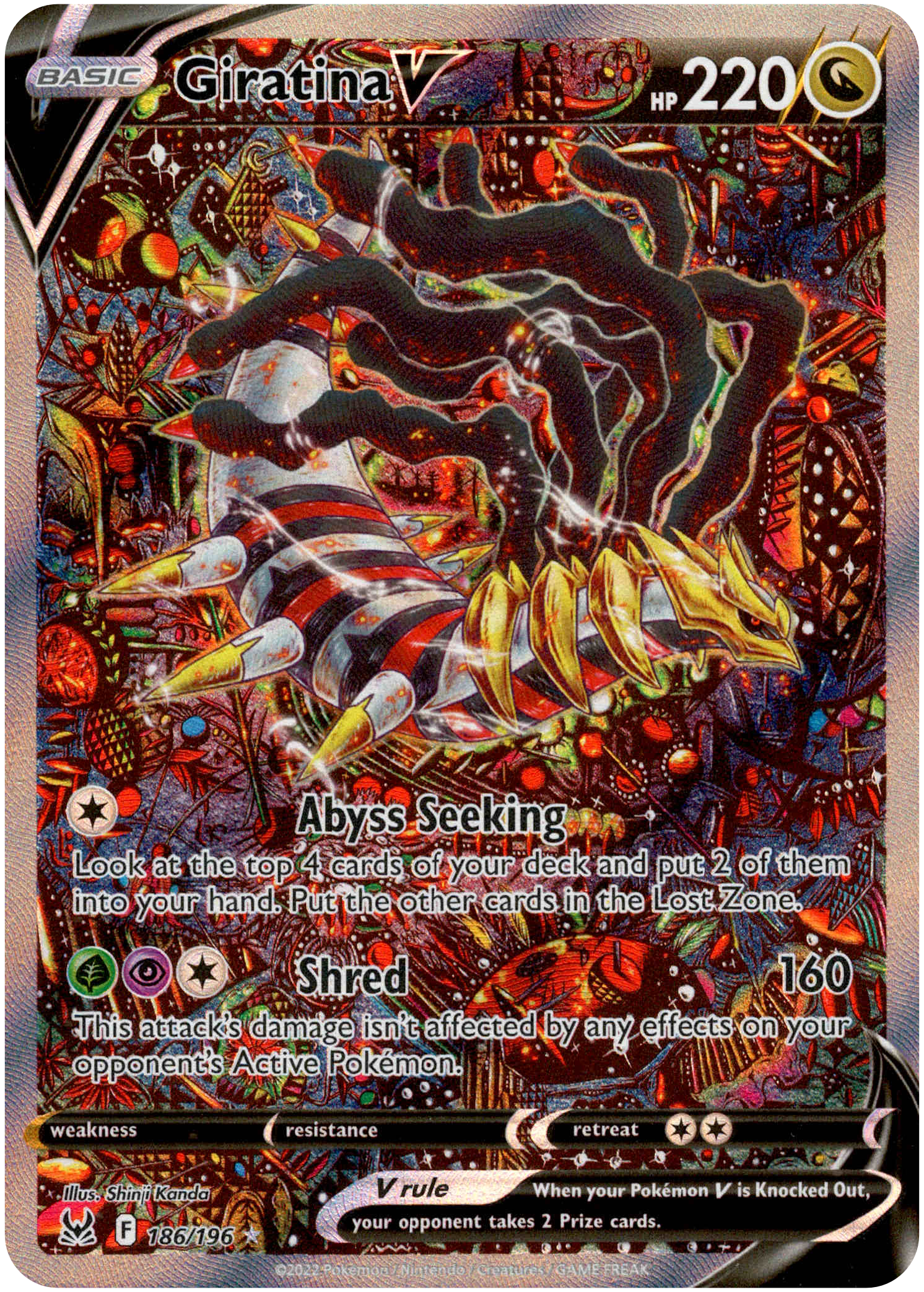 Giratina V Alternate Art - 186/196 - Lost Origin - Holo - Card Cavern