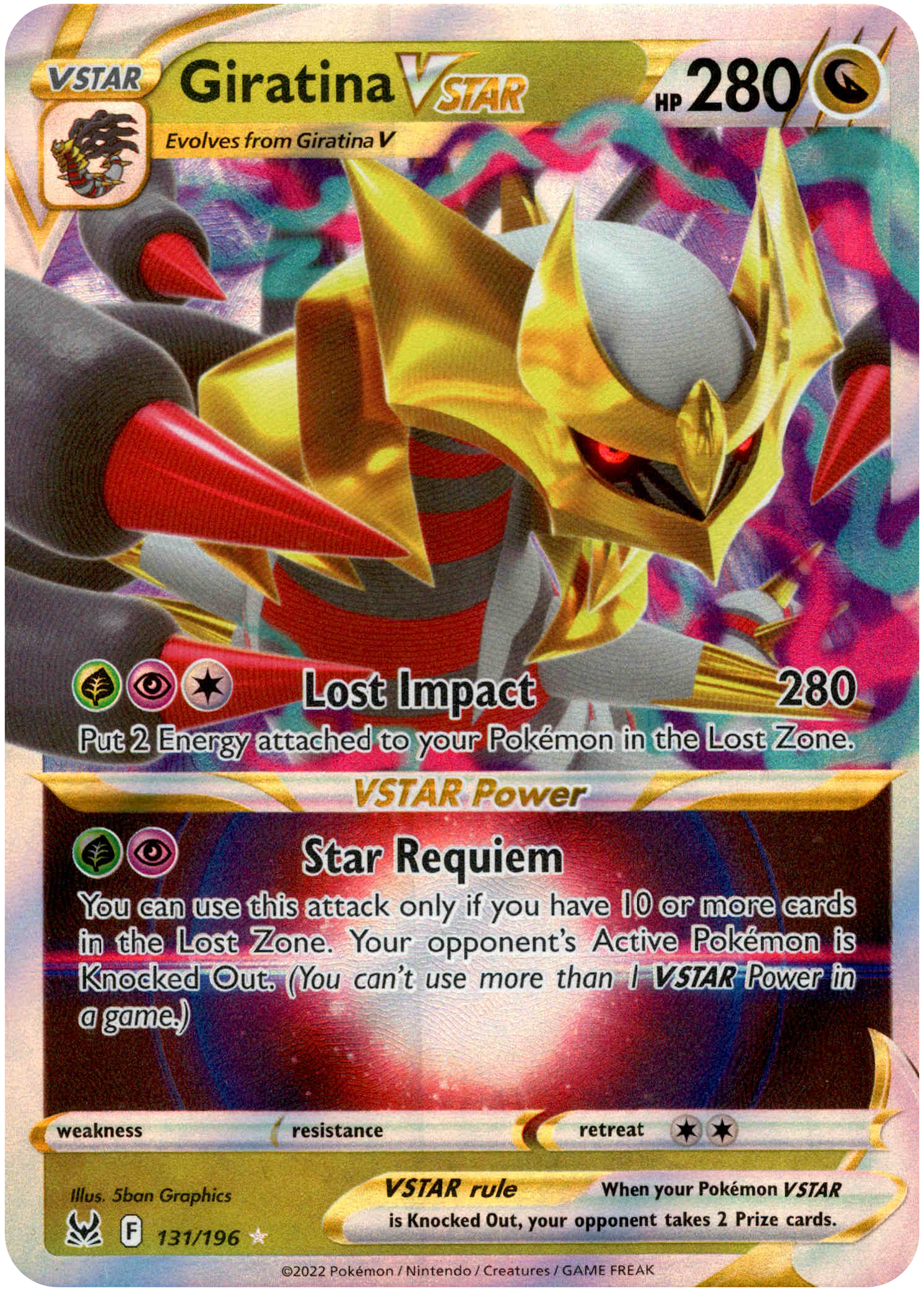 Giratina VSTAR - 131/196 - Lost Origin - Holo - Card Cavern