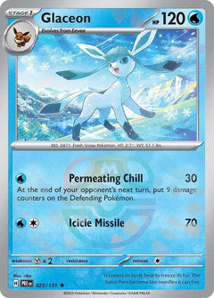 Glaceon (Master Ball Pattern) - 025/131 - Prismatic Evolutions - Holo - Card Cavern
