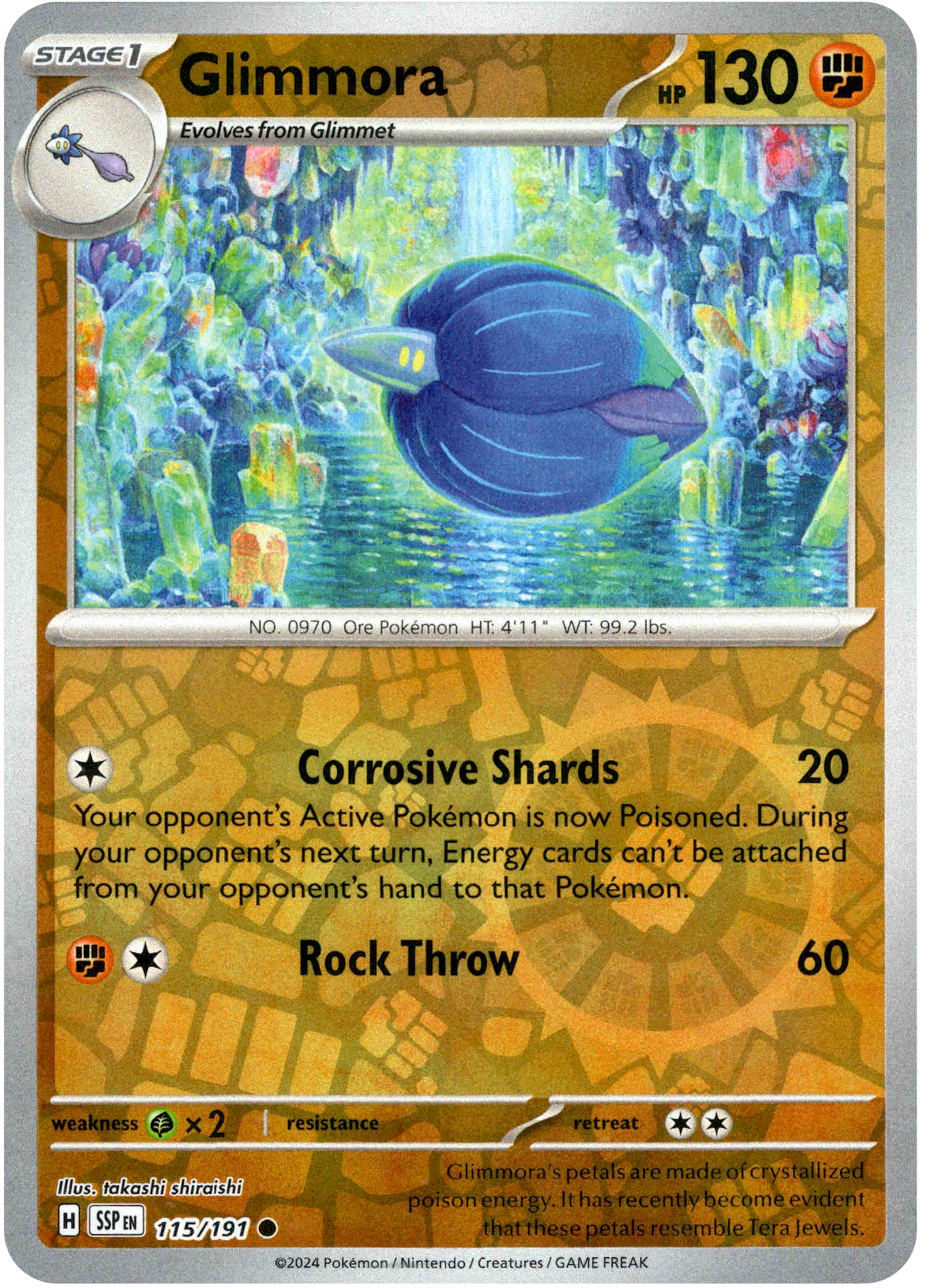 Glimmora - 115/191 - Surging Sparks - Reverse Holo - Card Cavern