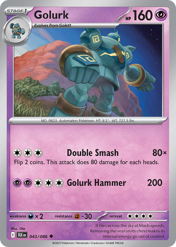 Golurk - 043/086 - Black Bolt - Card Cavern