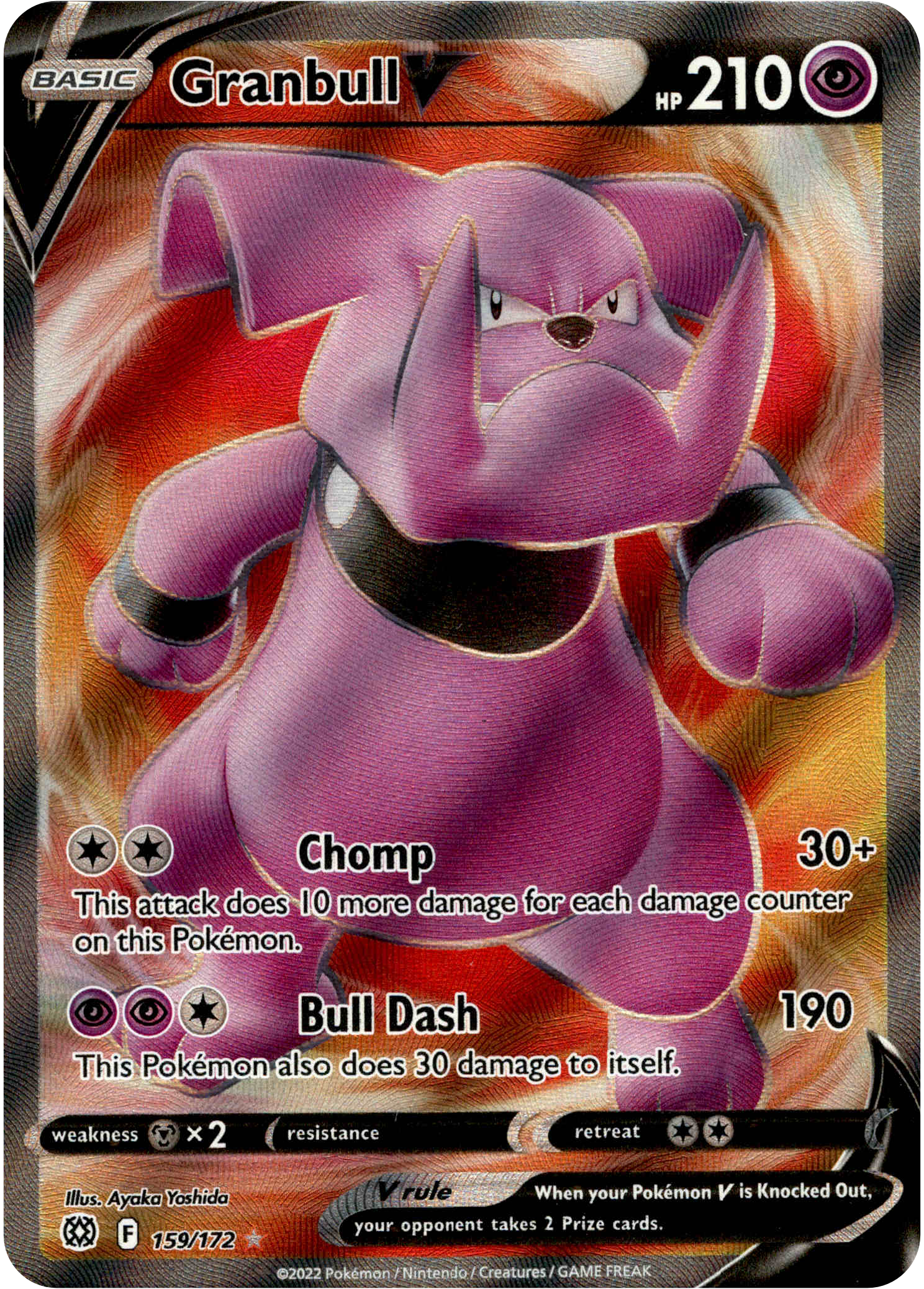Granbull V Full Art - 159/172 - Brilliant Stars - Card Cavern
