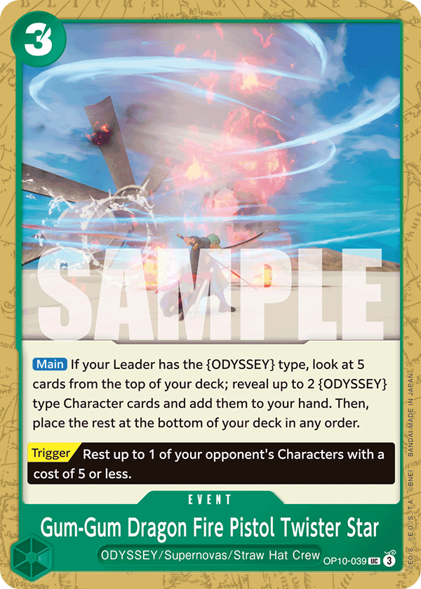 Gum-Gum Dragon Fire Pistol Twister Star - OP10-039 UC - Royal Blood - Card Cavern