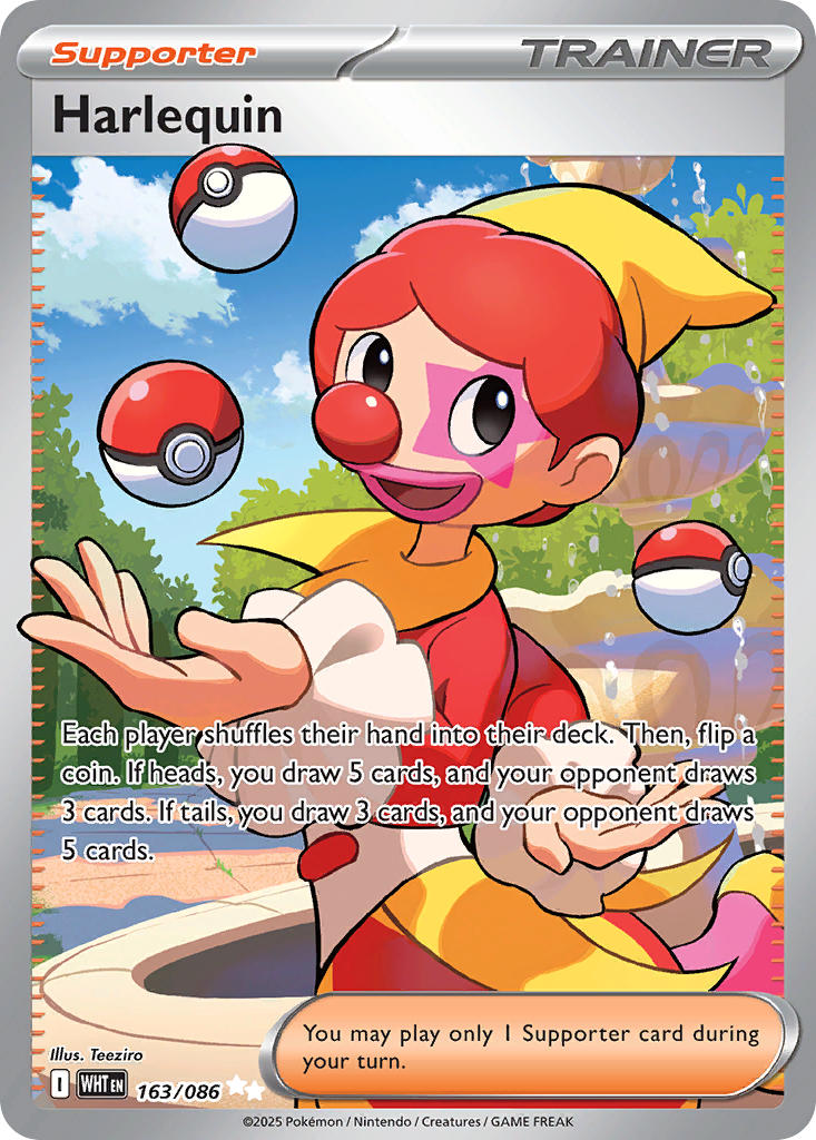 Harlequin - 163/086 - White Flare - Holo - Card Cavern
