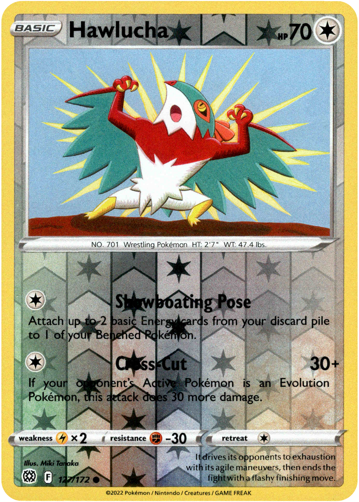 Hawlucha - 127/172 - Brilliant Stars - Reverse Holo - Card Cavern