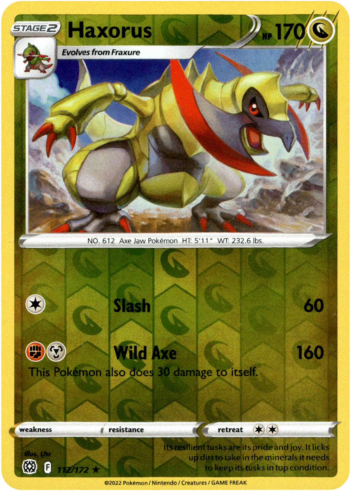 Haxorus - 112/172 - Brilliant Stars - Reverse Holo - Card Cavern