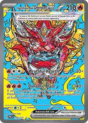 Hearthflame Mask Ogerpon ex - 148/131 - Prismatic Evolutions - Holo - Card Cavern