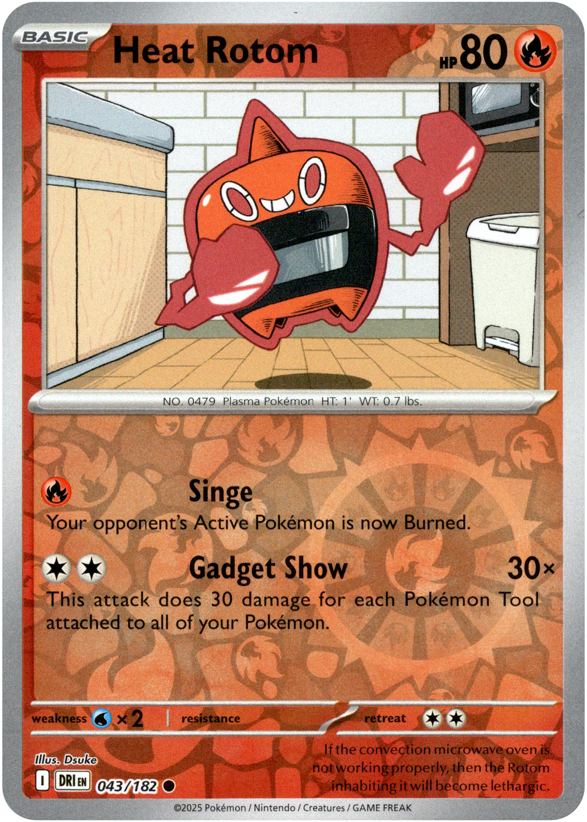Heat Rotom - 043/182 - Destined Rivals - Reverse Holo - Card Cavern
