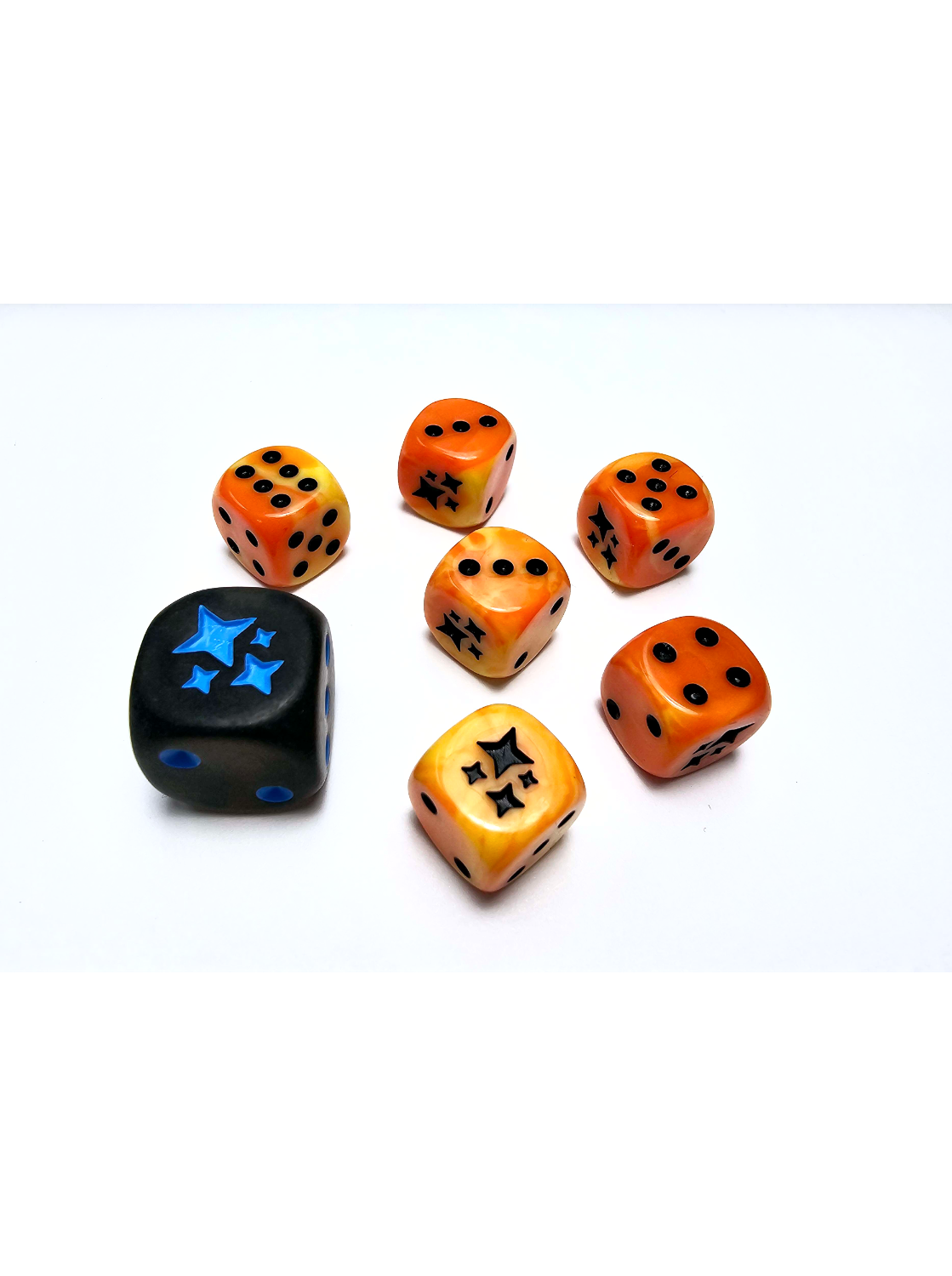 Hidden Fates ETB Dice - 6 Damage Counters and 1 Coin-Flip Die - Card Cavern