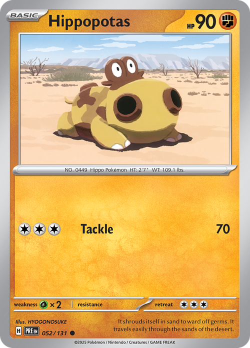 Hippopotas - 052/131 - Prismatic Evolutions - Card Cavern