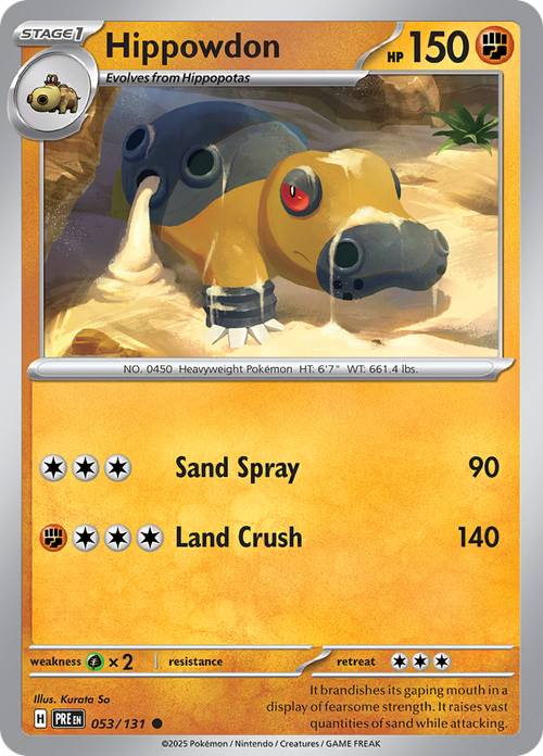 Hippowdon - 053/131 - Prismatic Evolutions - Card Cavern