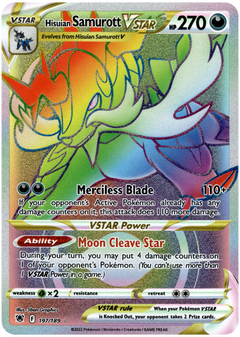 Hisuian Samurott VSTAR Hyper Rare - 197/189 - Astral Radiance - Holo - Card Cavern