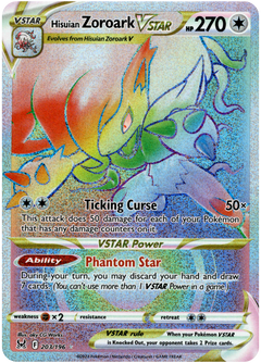 Hisuian Zoroark VSTAR Hyper Rare - 203/196 - Lost Origin - Holo - Card Cavern