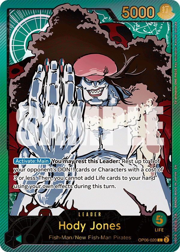 Hody Jones (SPR) - OP06-020 L - Anime 25th Collection - Foil - Card Cavern