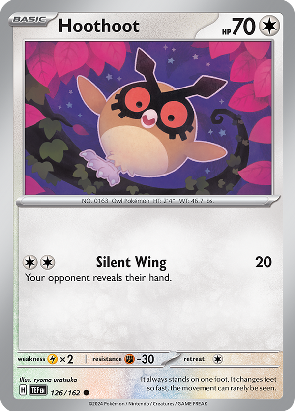 Hoothoot - 126/162 - Temporal Forces - Card Cavern