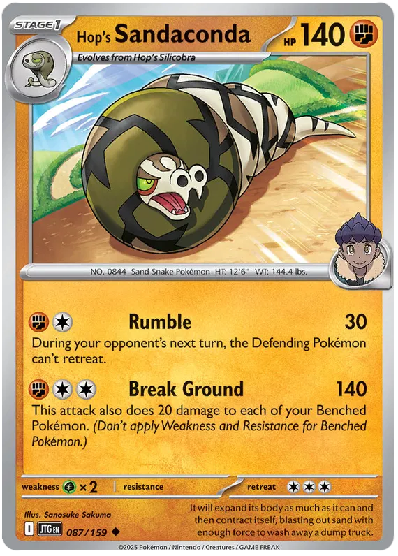 Hop's Sandaconda - 087/159 - Journey Together - Card Cavern