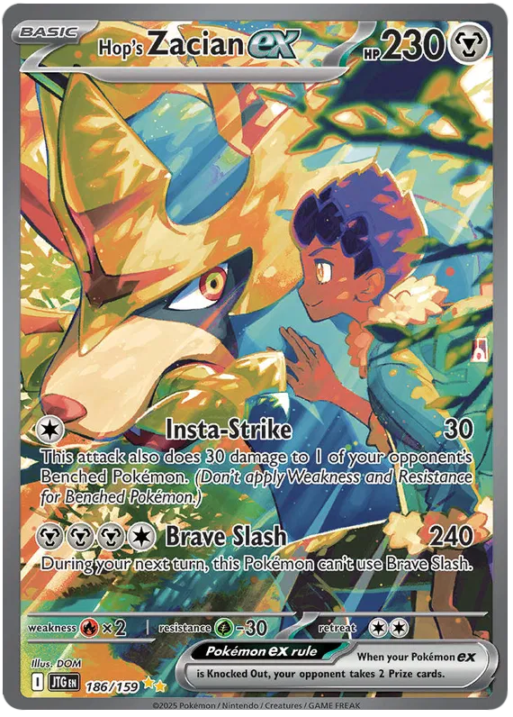 Hop's Zacian ex - 186/159 - Journey Together - Holo - Card Cavern