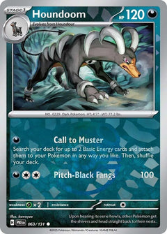 Houndoom (Master Ball Pattern) - 063/131 - Prismatic Evolutions - Holo - Card Cavern