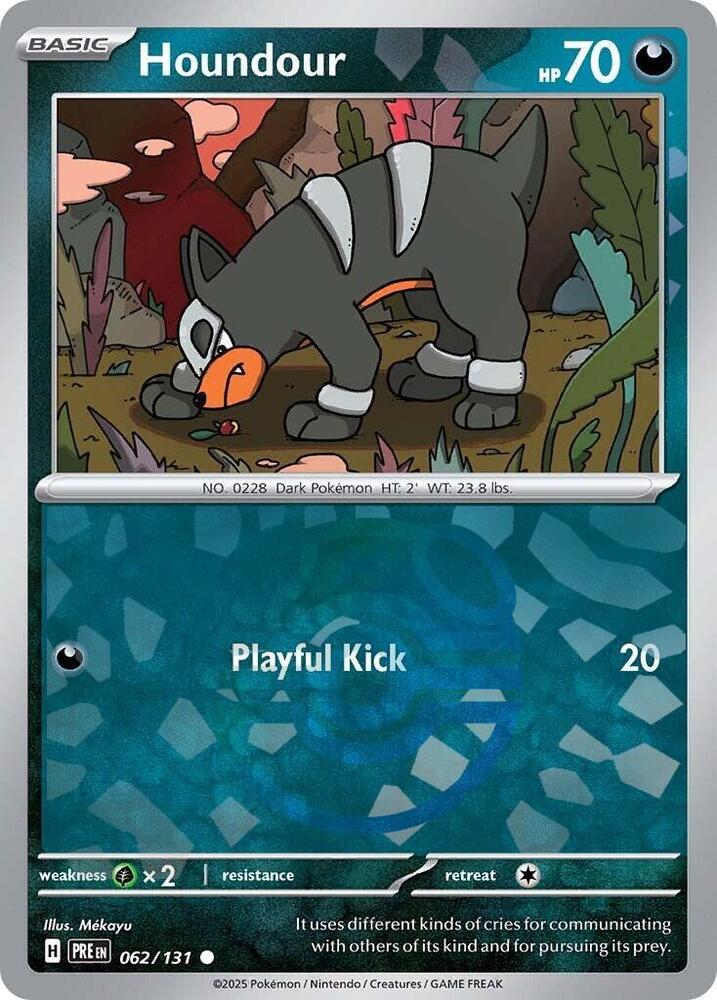 Houndour (Master Ball Pattern) - 062/131 - Prismatic Evolutions - Holo - Card Cavern