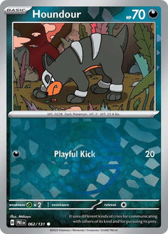 Houndour (Master Ball Pattern) - 062/131 - Prismatic Evolutions - Holo - Card Cavern