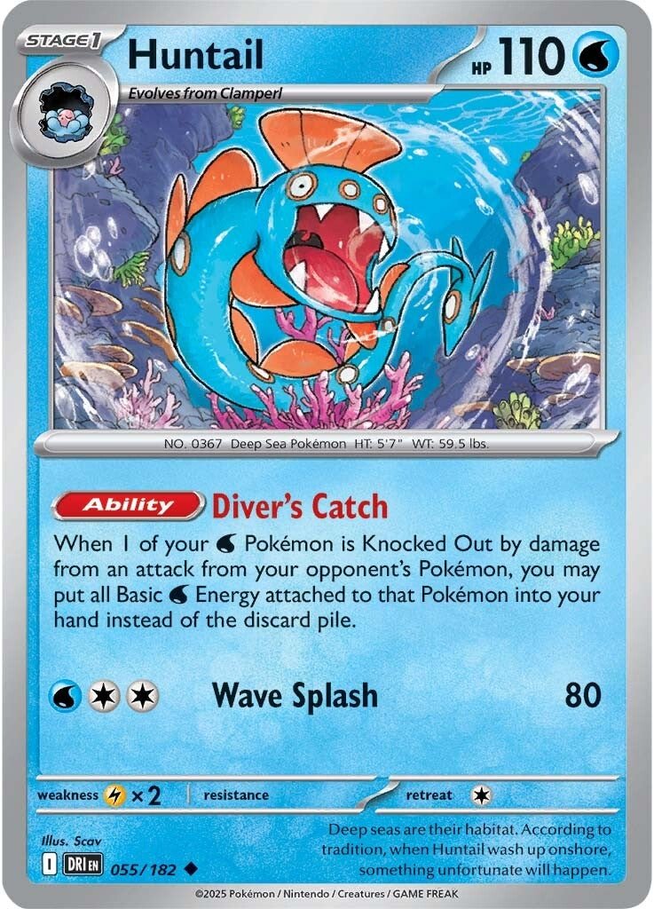 Huntail - 055/182 - Destined Rivals - Card Cavern