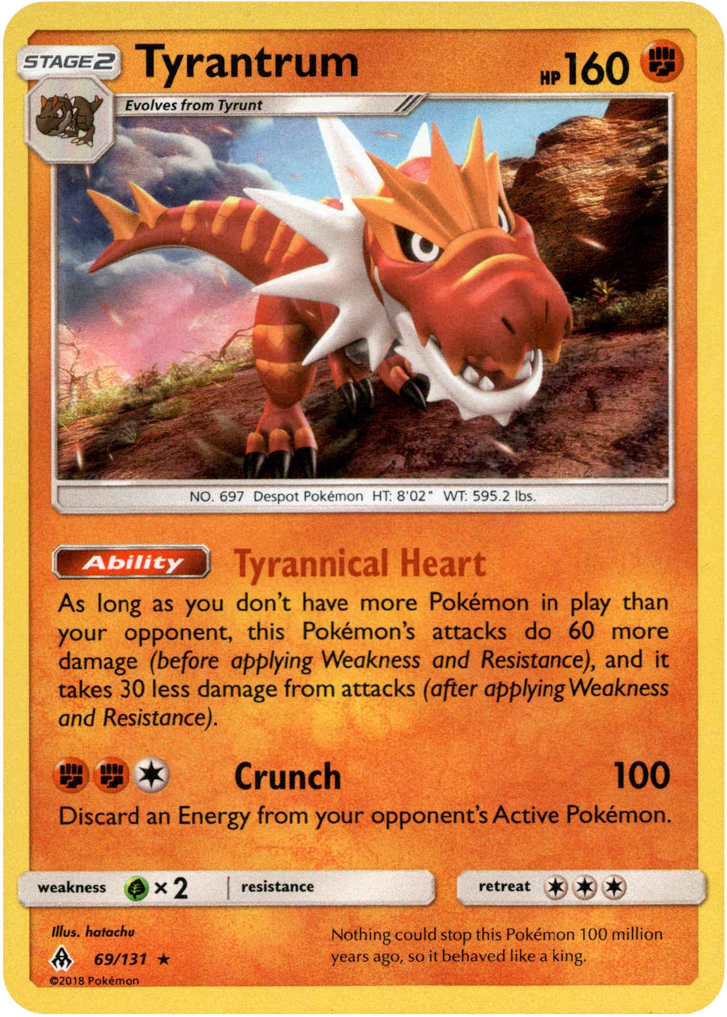 Tyrantrum - 69/131 - Forbidden Light - Holo - Card Cavern