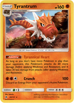 Tyrantrum - 69/131 - Forbidden Light - Holo - Card Cavern