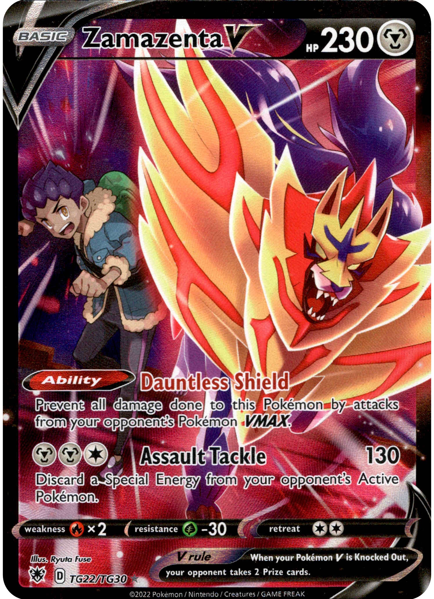 Zamazenta V - TG22/TG30 - Astral Radiance - Holo - Card Cavern