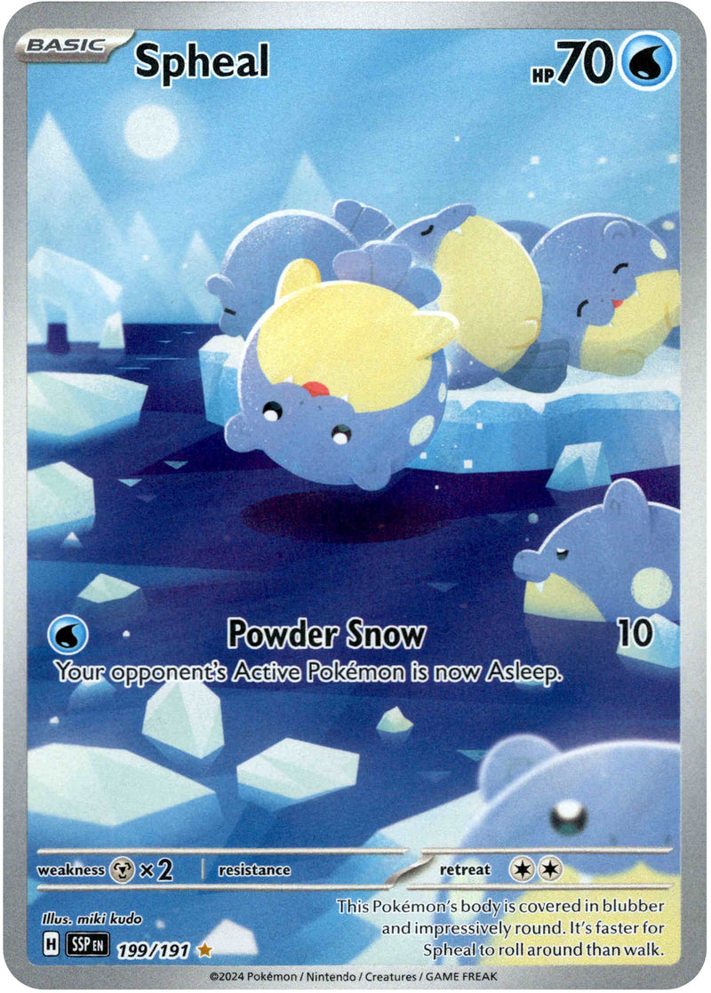 Spheal - 199/191 - Surging Sparks - Holo - Card Cavern