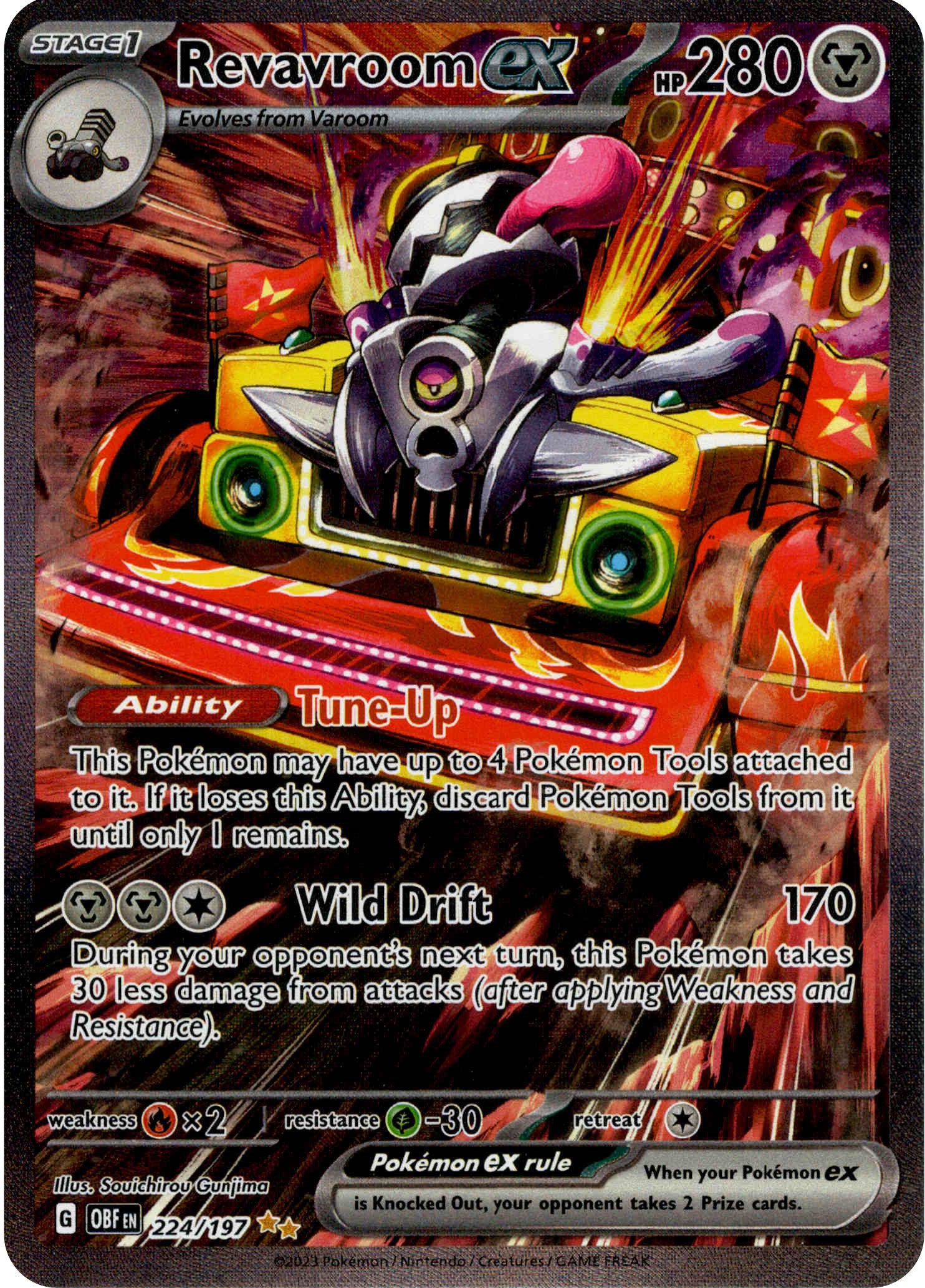 Revavroom ex - 224/197 - Obsidian Flames - Holo - Card Cavern