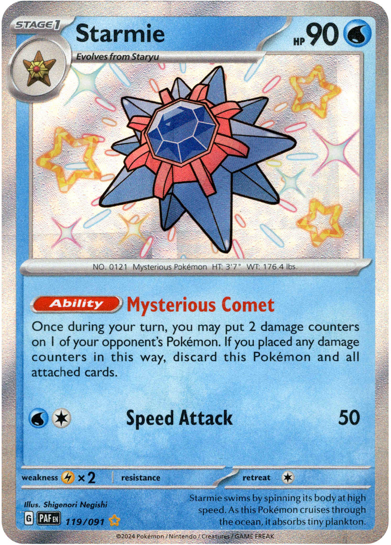 Starmie - 119/091 - Paldean Fates - Holo - Card Cavern