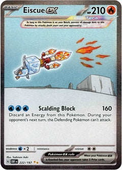 Eiscue ex - 222/197 - Obsidian Flames - Holo - Card Cavern