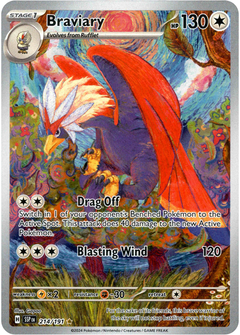 Braviary - 214/191 - Surging Sparks - Holo - Card Cavern