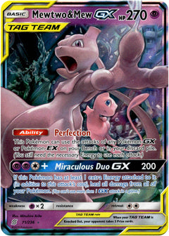 Mewtwo & Mew GX - 71/236 - Unified Minds - Holo - Card Cavern