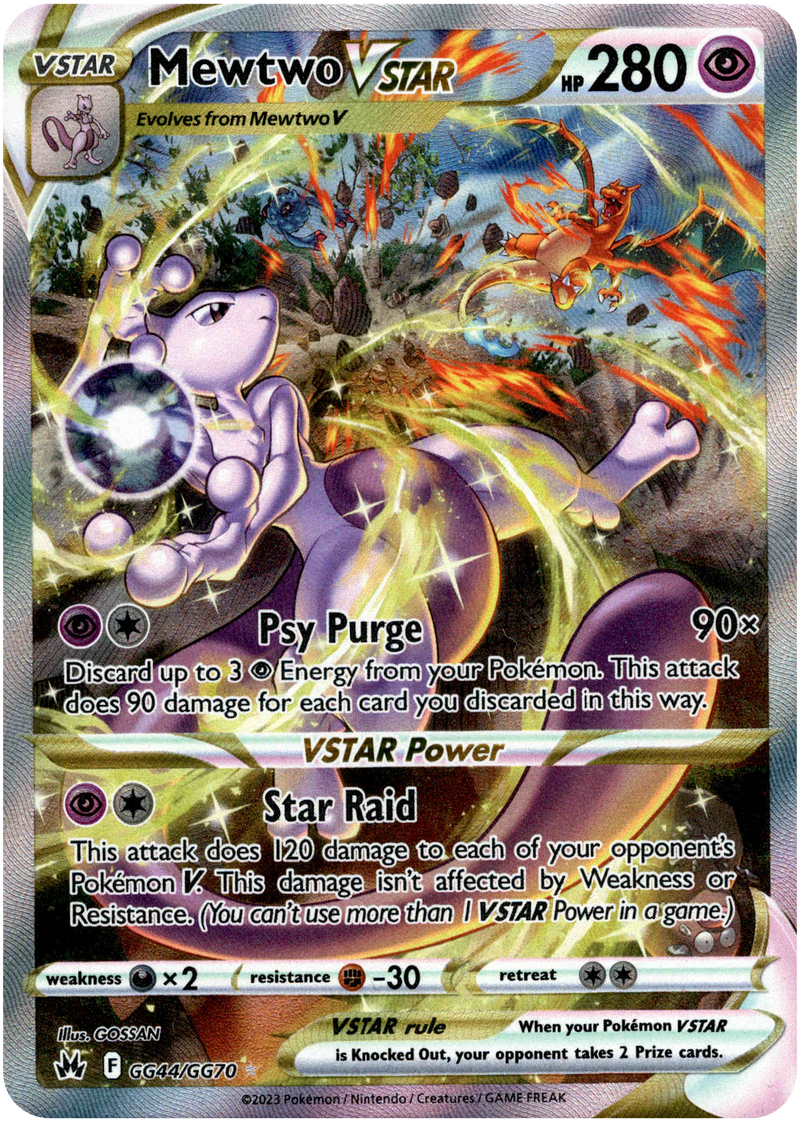 Mewtwo VSTAR - GG44/GG70 - Crown Zenith - Holo Card Cavern Trading Cards, LLC Mewtwo VSTAR - GG44/GG70 - Crown Zenith - Holo Card Cavern Trading Cards, LLC