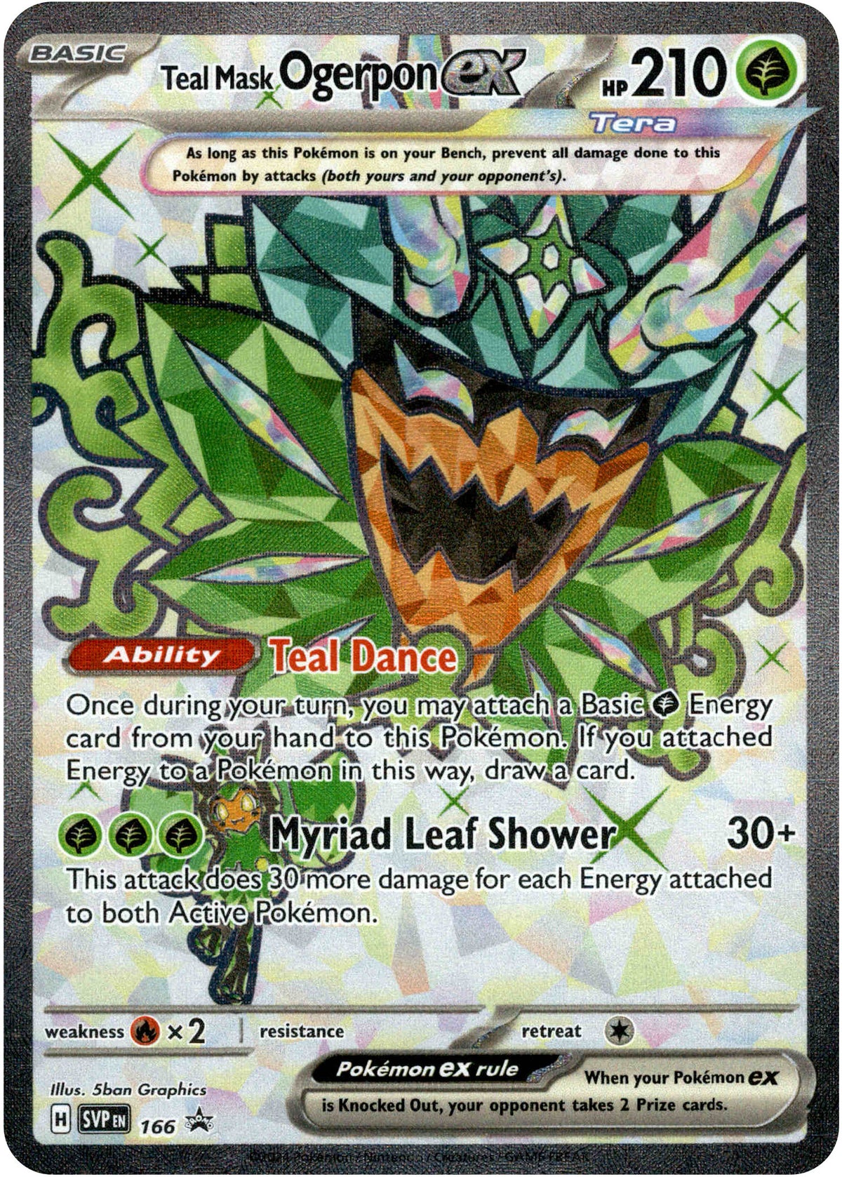 Teal Mask Ogerpon ex - SVP166 - Scarlet & Violet Promo - Card Cavern