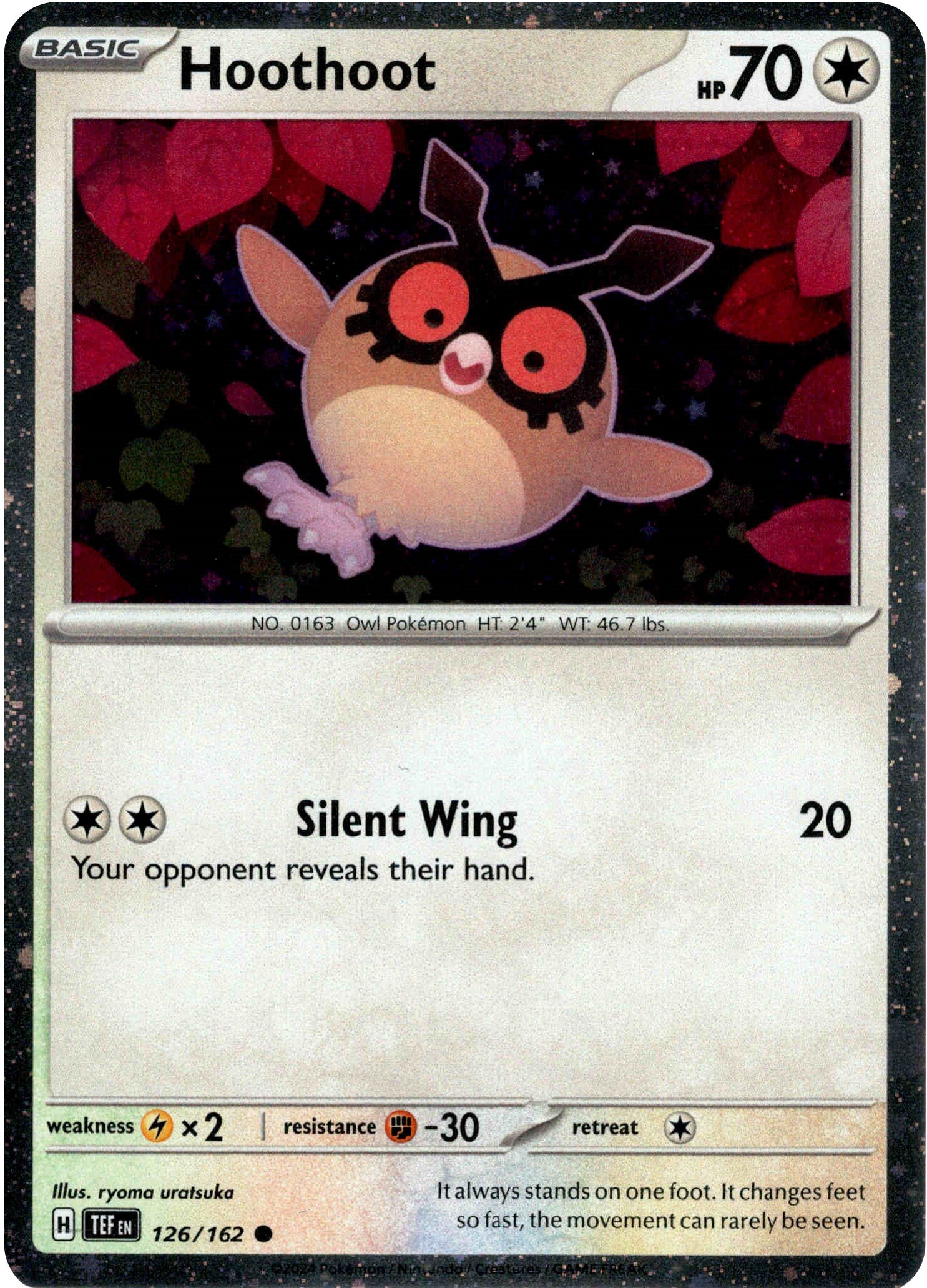 Hoothoot - 126/162 - Temporal Forces - Cosmos Holo - Card Cavern